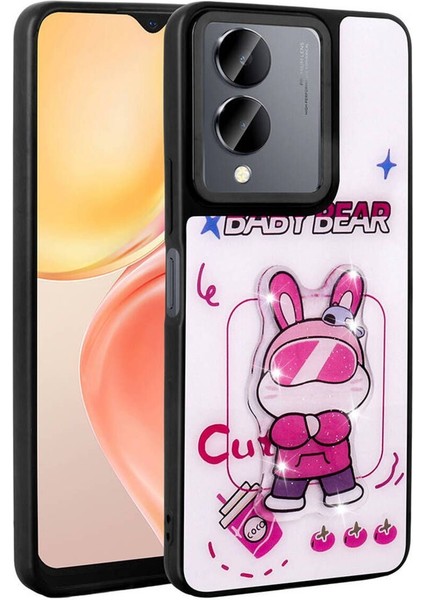 Vivo Y36 5g Için Uyumlu Kılıf Parlayan Kabartmalı Ikonik Figürlü Amas Silikon Kapak