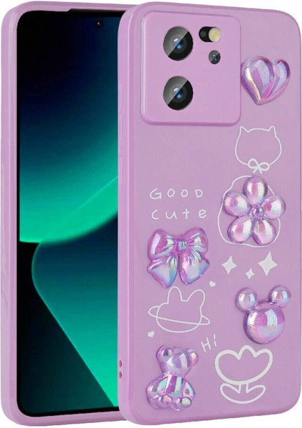 Xiaomi Mi 13T Pro Için Uyumlu Kılıf Kabartma Figürlü Parlak Toys Silikon Kapak