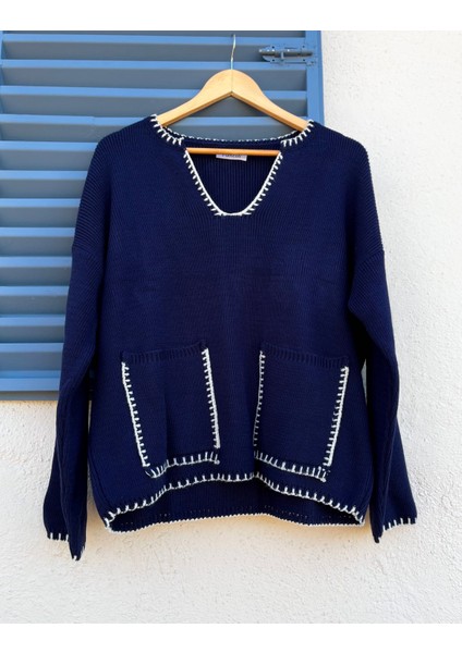 Dikiş Detaylı Oversize Kazak fiyatları