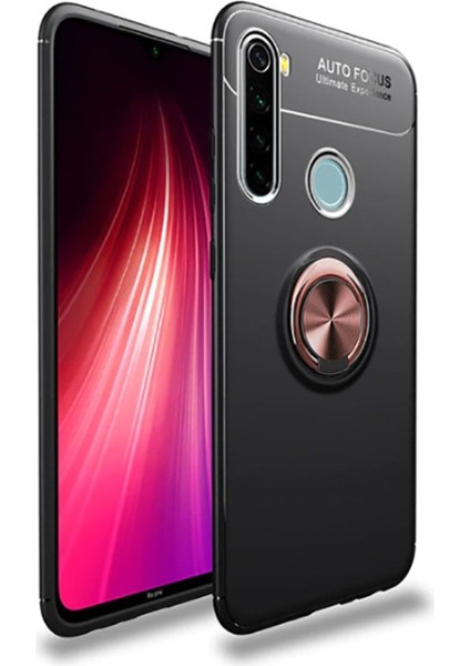 Xiaomi Redmi Note 8t Uyumlu Cep Telefonu Için Dönebilen Yüzüklü Standlı Silikon Ravel Kapak