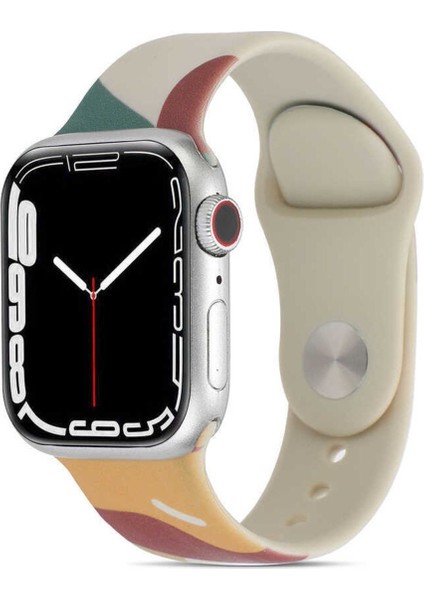 Apple Watch 44MM Için Uyumlu Krd-62 Silikon Kordon Takıp Çıkartılan Çıkartılabilen Kayış