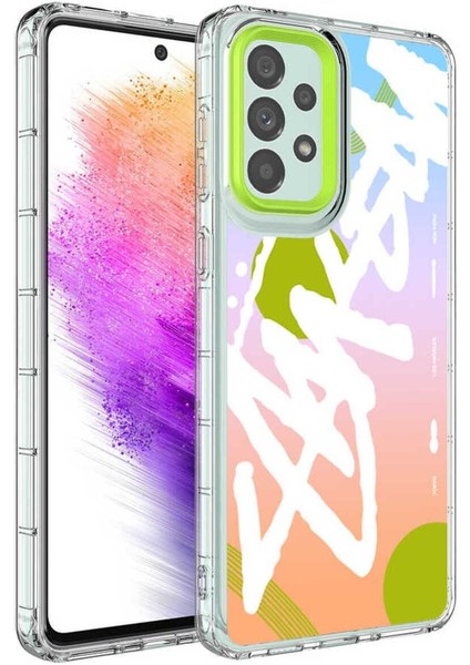 Samsung Galaxy A33 5g Için Uyumlu Kılıf Kamera Çıkıntılı Renkli Desenli Sert Silikon Korn Kapak