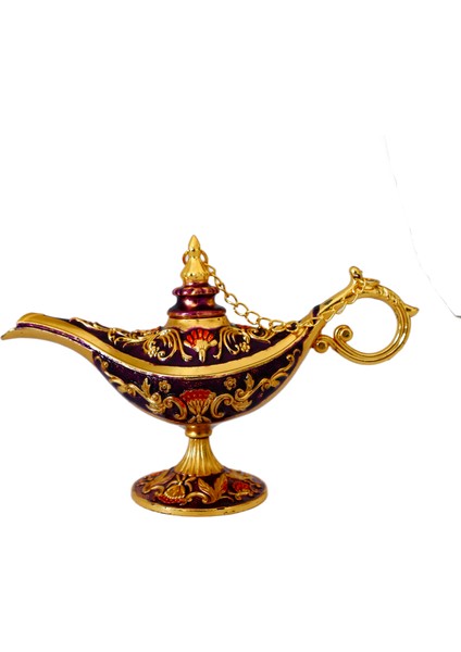 Dekoratif Alaaddin Sihirli Lambası - Vintage Tasarım, 13 x 8.5 cm