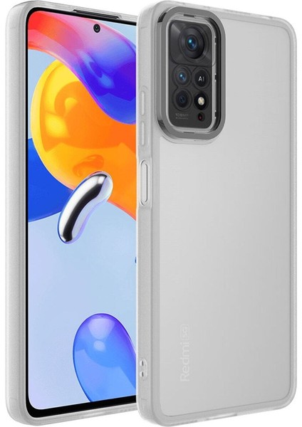Xiaomi Redmi Note 11 Pro 5g Için Uyumlu Kılıf Kamera Korumalı Sert Pc Malzeme Transparan Post Kapak