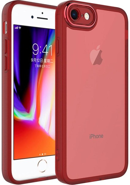 iPhone Se 2020 Için Uyumlu Kılıf Kamera Korumalı Sert Pc Malzeme Transparan Post Kapak