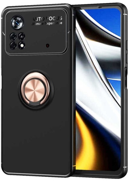 Xiaomi Poco M4 Pro 4g Için Uyumlu Kılıf Dönebilen Standlı Olabilen Yüzüklü Renkli Ravel Kapak