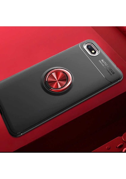 Huawei Y5 2018 Uyumlu Cep Telefonu Için Dönebilen Yüzüklü Standlı Silikon Ravel Kapak