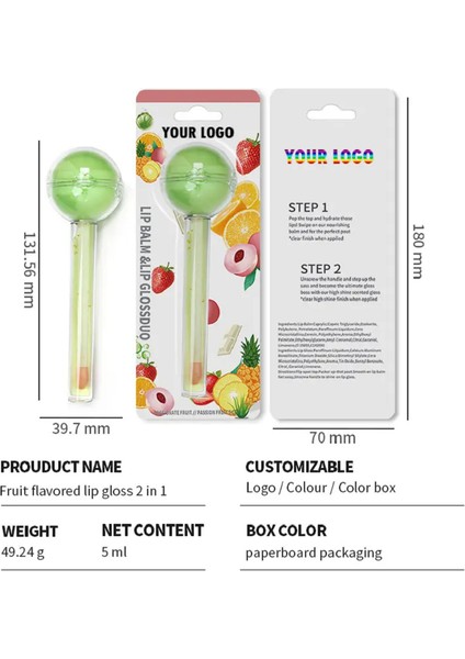 Lolipop Çift Taraflı Balm ve Gloss