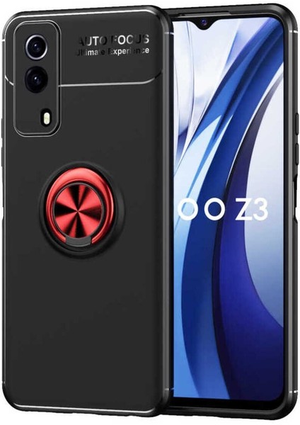 Vivo Y53S 4g Için Uyumlu Kılıf Dönebilen Standlı Olabilen Yüzüklü Renkli Ravel Kapak