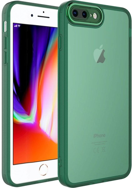 iPhone 8 Plus Için Uyumlu Kılıf Kamera Korumalı Sert Pc Malzeme Transparan Post Kapak