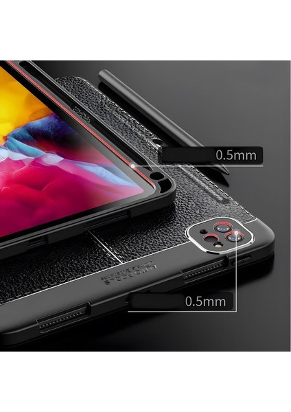 iPad Pro 12.9 2021 (5.nesil) Kılıf Deri Görünümlü Şık Tasarım Tablet Kılıfı fırsatları