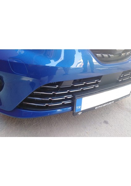 Renault Clio 5 Krom Ön Tampon Çıtası 10 Parça 2019-2025 Krom Paslanmazçelik