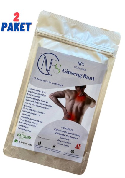 Ginseng Bant 25 Adet 2 Paket