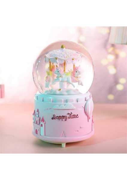 Atlı Karınca Büyük Boy Müzikli Işıklı Püskürtmeli Kar Küresi