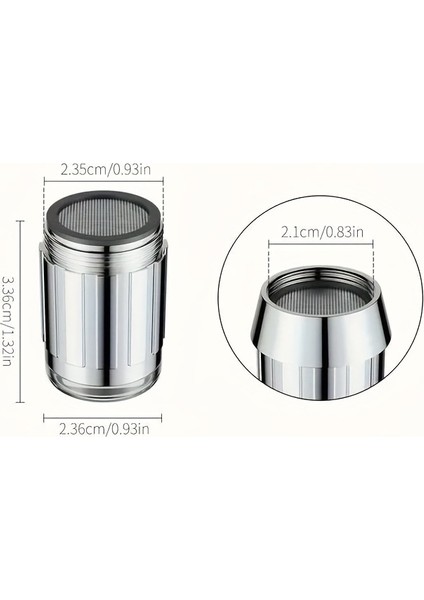7 Renkli Sıcaklık Kontrollü LED Musluk - 2.36CM Adaptör, Su Akış Renk Değiştiren Nozul (Yurt Dışından) modelleri