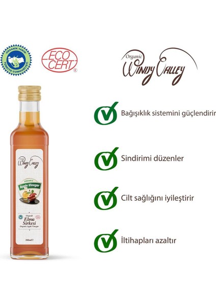 Elma Sirkesi (500 ml) Katkısız Doğal Fermente