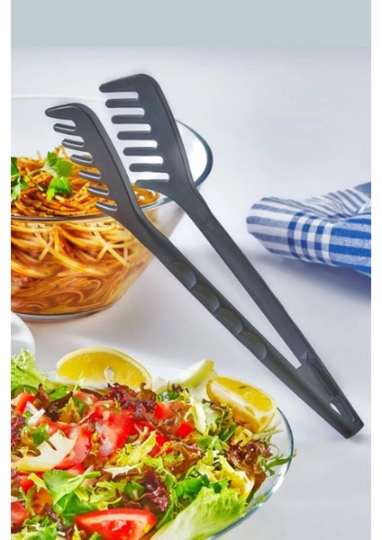 Teflon Makarna ve Salata Maşası 180 °c Isıya Kadar Dayanıklı Yanmaz Yapışmaz Makarna Servis Maşası fiyatları