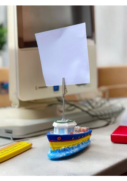 Sarı Lacivert Gemi Temalı Fotoğraf Not Tutacağı Ofis Masası Hediyelik fiyatları