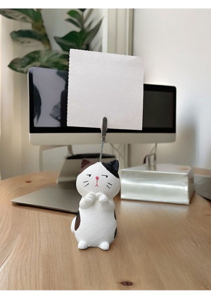 Utangaç Kedi Temalı Fotoğraf Not Tutucu