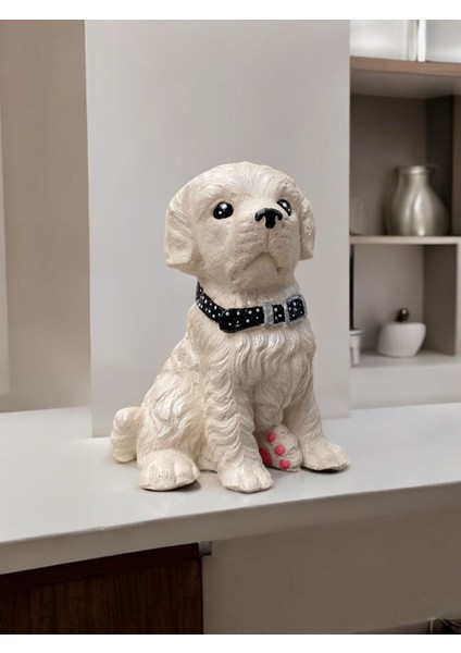 Kişiselleştirilebilir Golden Retriever Köpek Biblosu Simli Sedef Tüyler modelleri