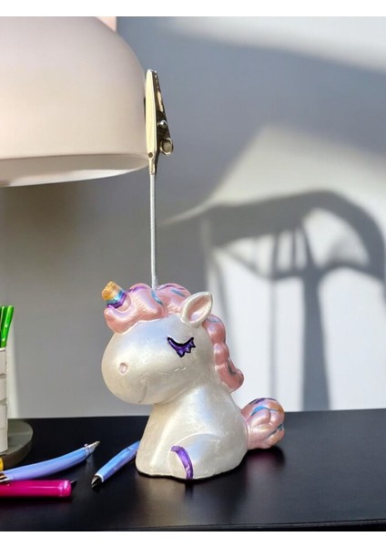 Sevimli Sedef Unicorn Fotoğraf Not Tuacağı Hediyelik Not Tutucu fırsatları