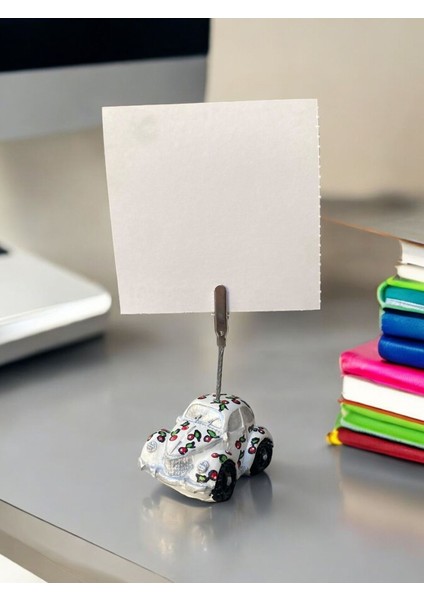 Woswos Kiraz Desenli Fotoğraf Not Tutucu Ofis Masası Tutacak Hediyelik