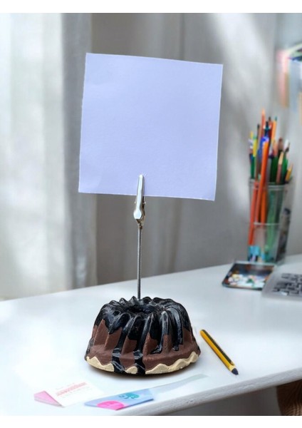 Dilimli Çikolatalı Kek Temalı Fotoğraf Not Tutacağı