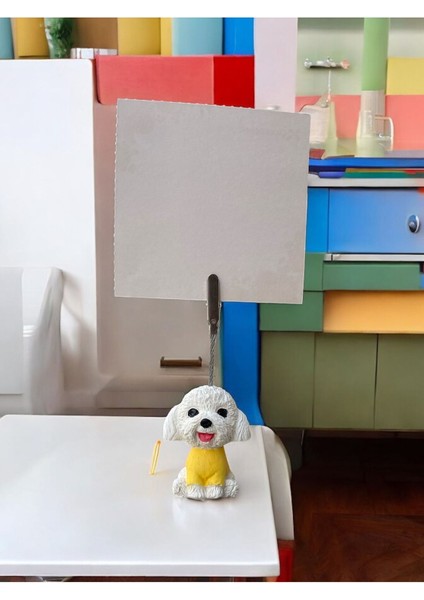 Sarı Kıyafetli Kawaii Sevimli Köpek Fotoğraf Not Tutucu fiyatları