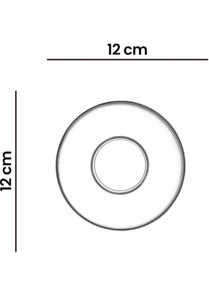 Demet 6'lı Çay Tabağı - 12 cm