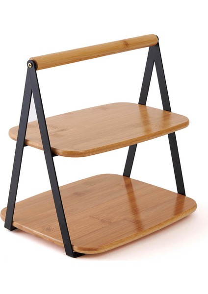 Bambu 2 Katlı Sunumluk - Bambu - 27x28 Cm fırsatları