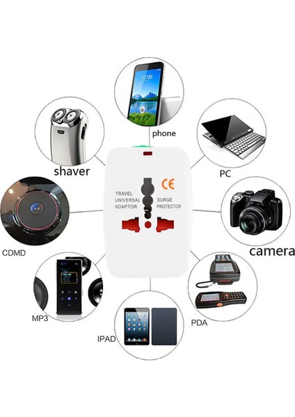 Universal Seyahat Adaptörü Abd İngiltere AU/NZ Ülkeler Arası Seyahat Adapter Çevirici