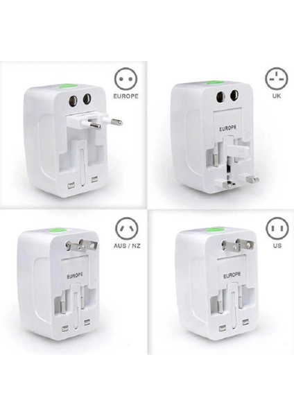 Universal Seyahat Adaptörü Abd İngiltere AU/NZ Ülkeler Arası Seyahat Adapter Çevirici