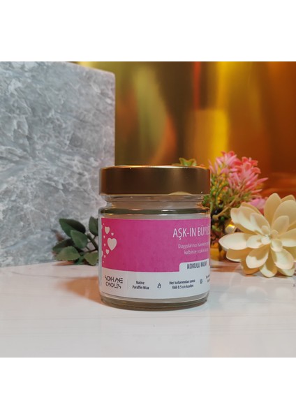 Aşk-In Büyüsü Esanslı Doğal Soy Wax Kavanoz Mum | Premium Seri