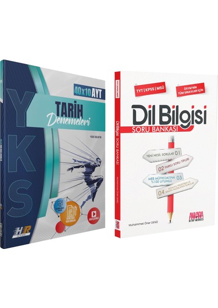 Ayt Tarih Deneme ve Dil Bilgisi Soru Bankası Seti 2 Kitap