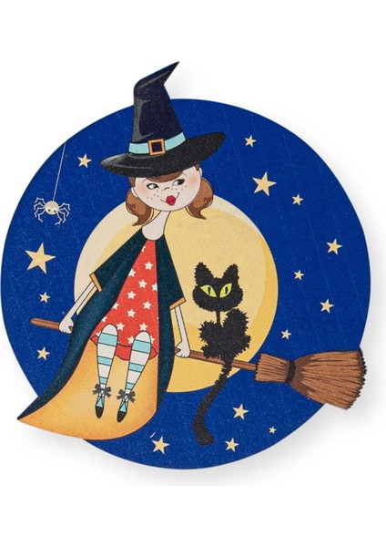 Witch Ahşap Bardak Altlığı Magnet