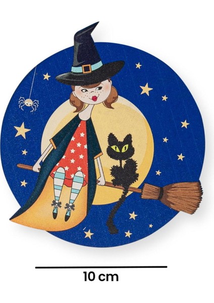 Witch Ahşap Bardak Altlığı Magnet