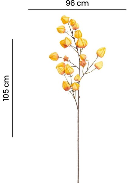 Dekoratif Yapay Çan Çiçeği - Tarçın - 96 cm