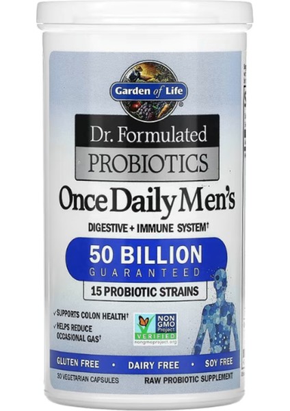 , Dr. Formulated Probiotics, Once Daily Men's, 50 Billion, 30 Vegetarian Capsul.made In Usa