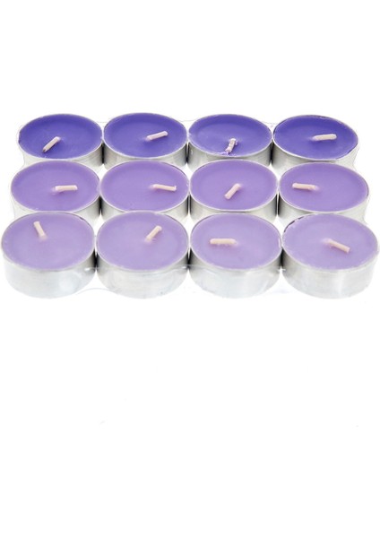 12 Parça Kokulu Tealight Mum - Asortı