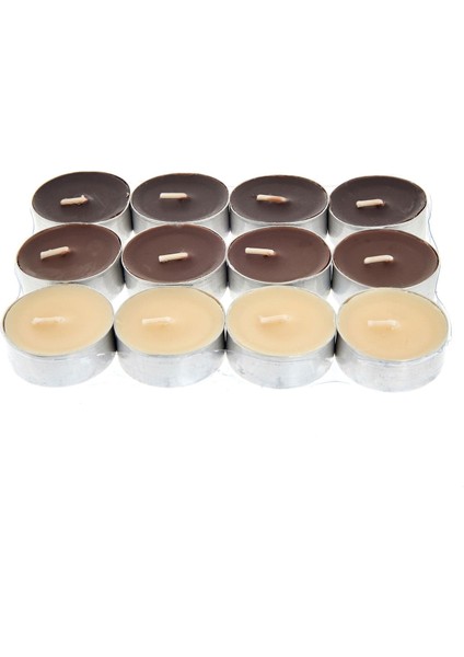 12 Parça Kokulu Tealight Mum - Asortı