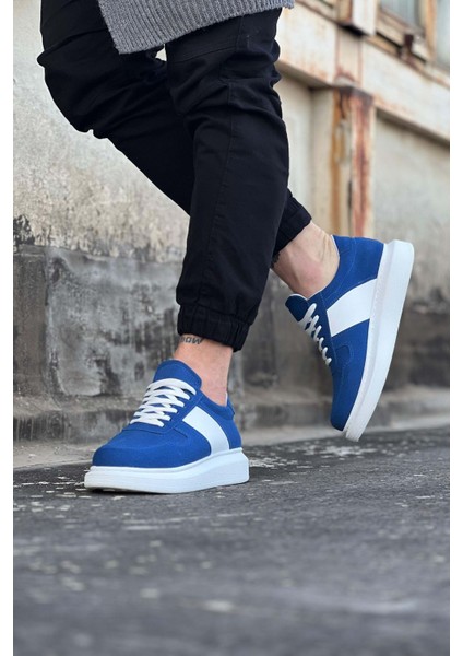 WG011 Mavi Süet Erkek Casual Ayakkabı