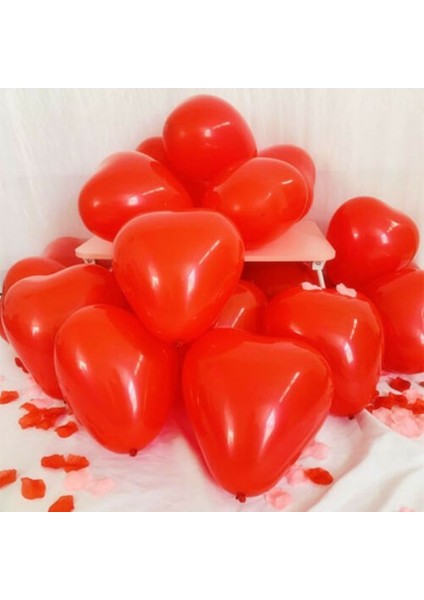25 Adet Kalpli Balon Kırmızı Kalpli Balon Kırmızı Balon Sevgililer Gününe Özel Kalpli Kırmızı Balon fırsatları