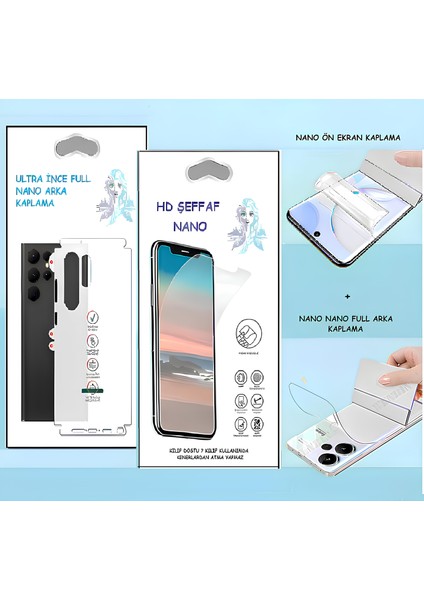 Oneplus 5t - Nano Ekran Koruyucu Hd Şeffaf + Nano Arka Kaplama Set Ultra Ince Esnek