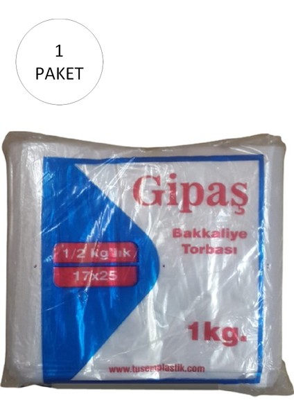 Bakkaliye Naylon Torba 1 kg Lık 20X30 cm 1 Paket (Takriben 360 Adet)