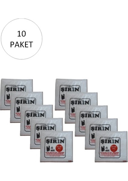 Beyaz Kalın Atlet Poşet Büyük Boy 30X57 cm 1 kg 10 Paket (Takriben 450 Adet)
