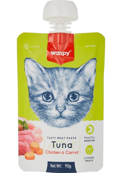 Taze Ton Balıklı&Tavuklu Kedi Et Ezmesi 90 gr