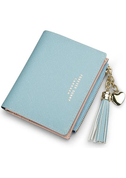 Blue2 Stili 2020 Püskül Cüzdan Kadın Uzun Sevimli Cüzdan Deri Püskül Kadın Cüzdan Fermuar Portefeuille Kadın Çanta Debriyaj Cartera Mujer (Yurt Dışından)