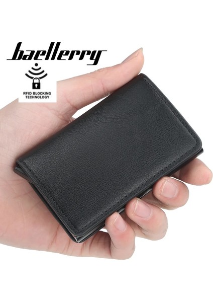 Kahverengi Tarzı Alüminyum Metal Kredi Iş Mini Kart Cüzdanı Bir Kadın Akıllı Cüzdan Kartvizitlik Rfid Cüzdan (Yurt Dışından) fırsatları