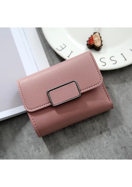 Mavi Stil Yeni Para Küçük Cüzdan Kadın Rahat Katı Cüzdan Moda Kadın Kısa Mini Tüm Maç Koreli Öğrenciler Küçük Cüzdan Basit Kare (Yurt Dışından)