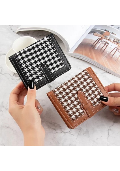 Bk Tarzı Küçük Cüzdan Kadın Kısa Basit Balıksırtı Toka Cüzdan Retro Moda Katlanabilir Bozuk Para Cüzdanı Kadın Kart Çantaları Кошелек Женский (Yurt Dışından) modelleri